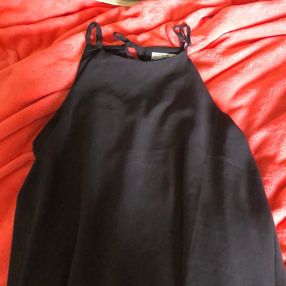 Black spaghetti strap dress